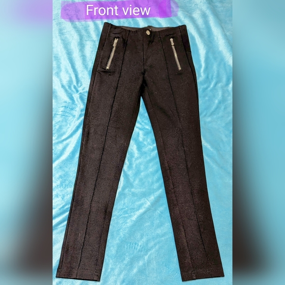 ZARA Basic Collection size XS, black dressy pants, EUC, crop skinny style - Picture 3 of 13